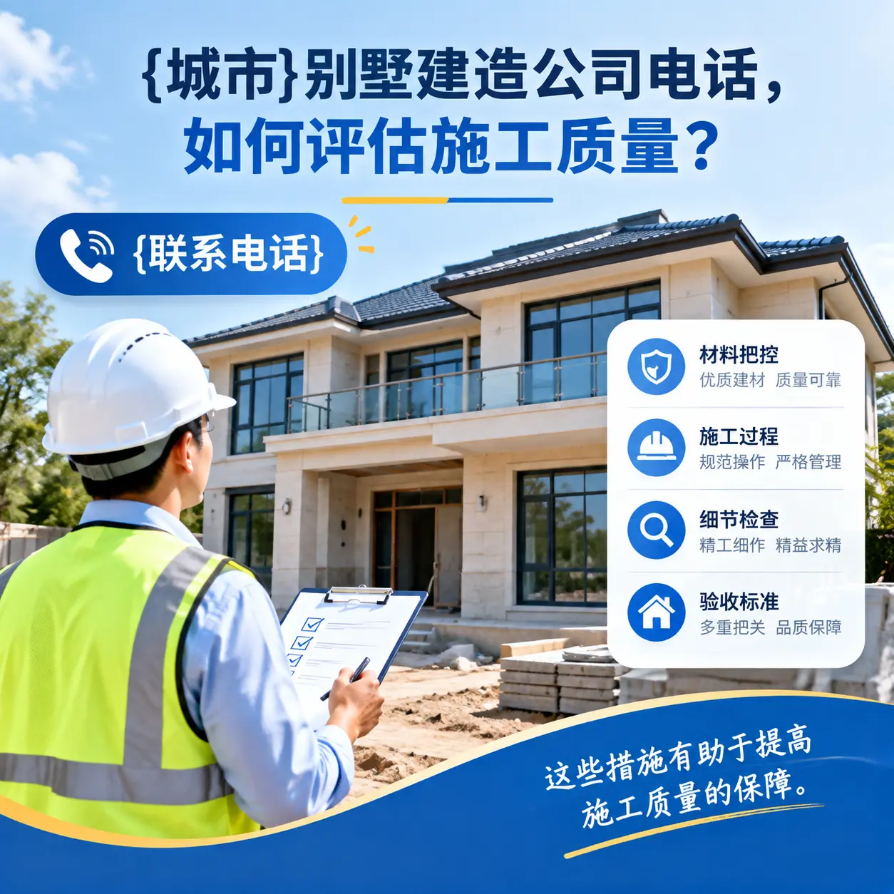 印江别墅建造公司电话,如何评估施工质量?