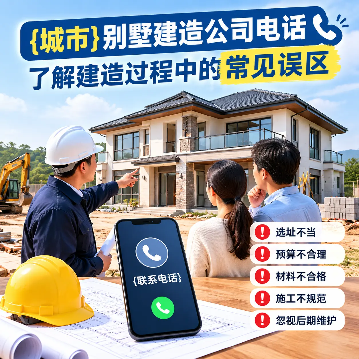 印江别墅建造公司电话,了解建造过程中的常见误区