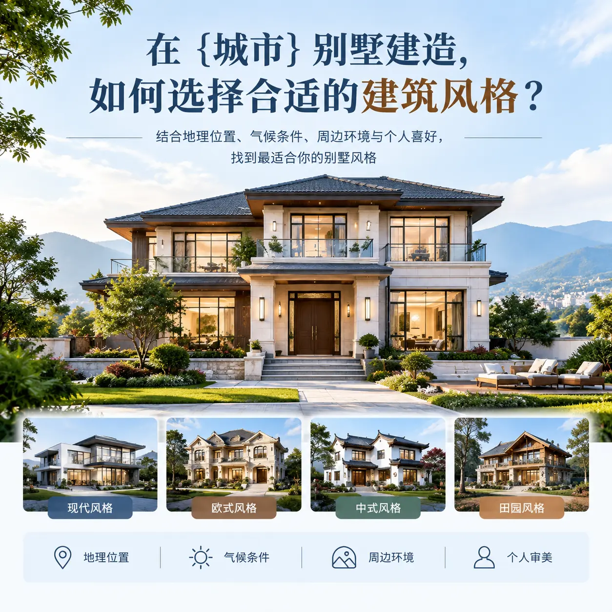 在 印江 别墅建造,如何选择合适的建筑风格?